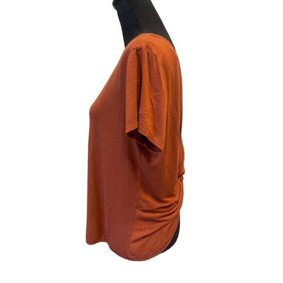 2 knotted loose fit XL tops rust lavender sexy soft comfy low back - Picture 6 of 11